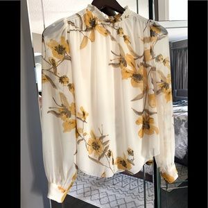 Aritzia Wilfred Floral Blouse